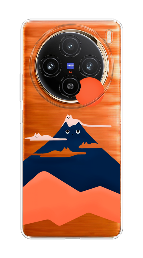 

Чехол на Vivo X100 "Кот-гора", Черный;оранжевый, 2611750-1