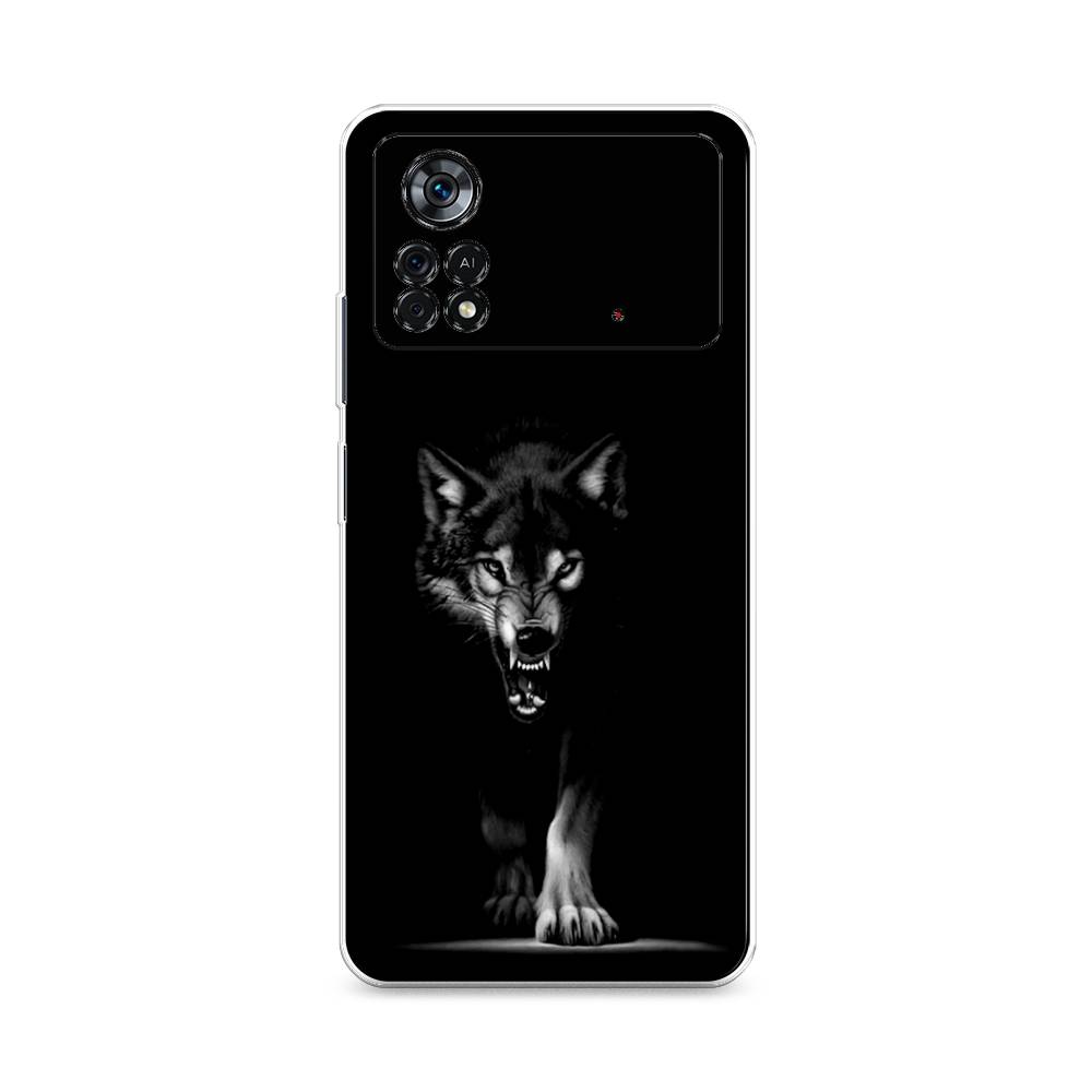 

Чехол Awog на Poco X4 Pro 5G "Волк выходит из ночи", Разноцветный, 313150-1