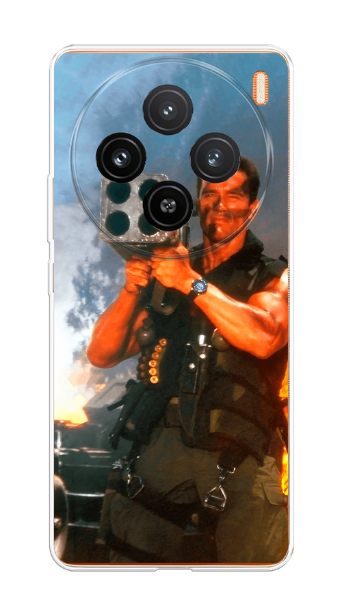 

Чехол на Vivo X100 "Арнольд Шварцнеггер с базукой", Голубой;коричневый, 2611750-1