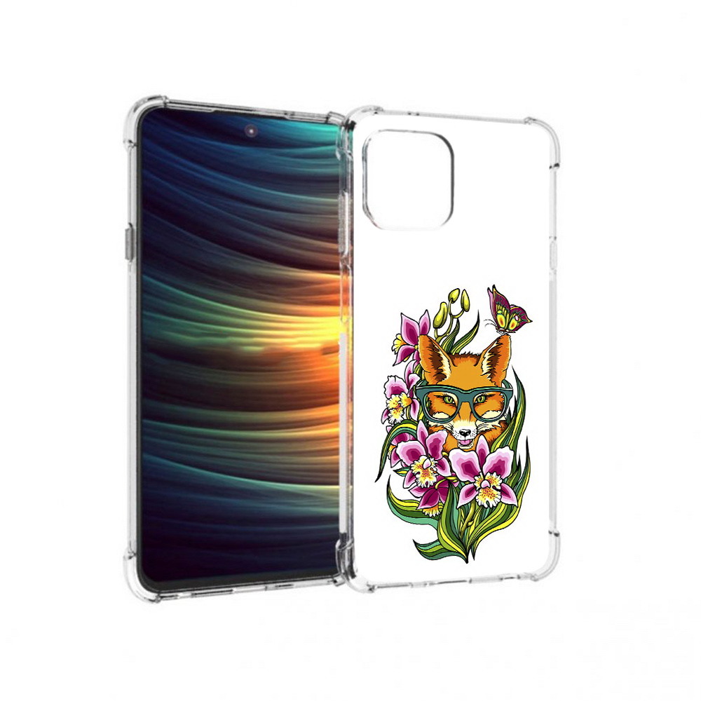 

Чехол MyPads Tocco для Motorola 20 Lite Лиса в цветах (PT227073.348.108), Прозрачный, Tocco