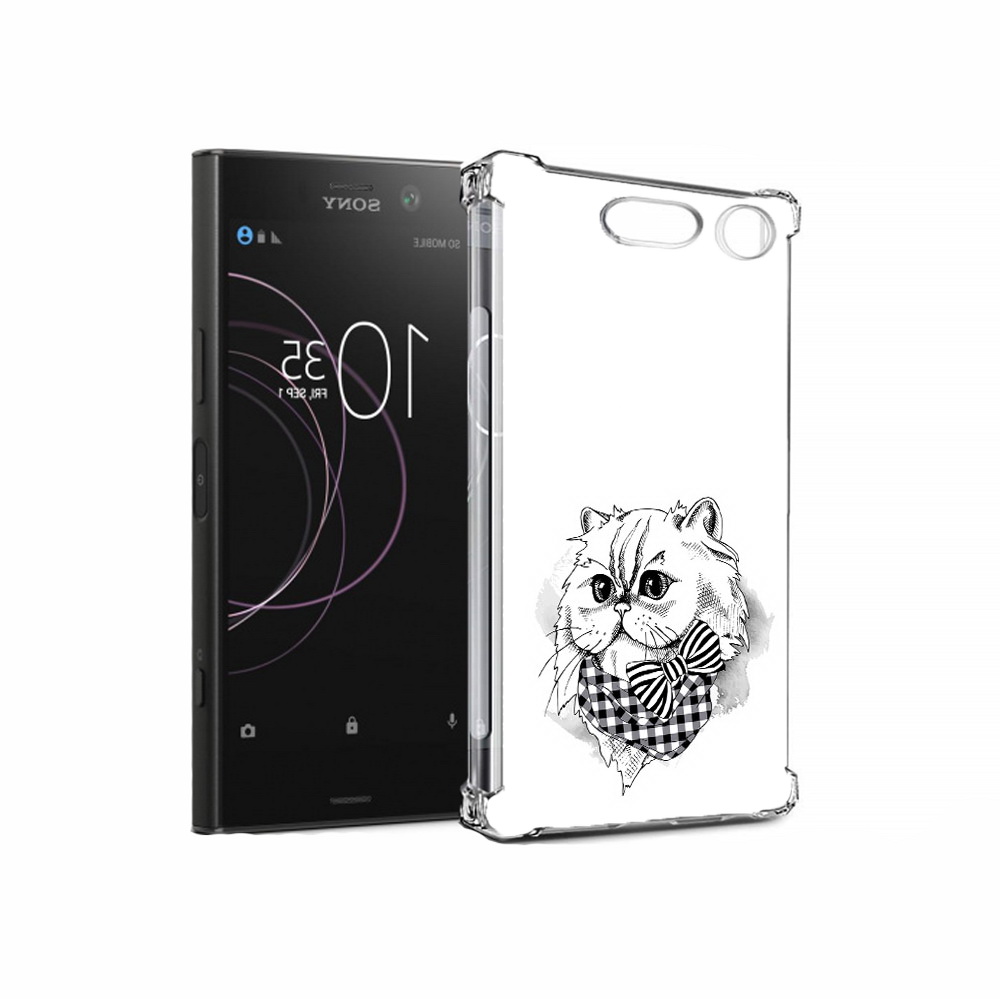 

Чехол MyPads Tocco для Sony Xperia XZ1 нарисованная красивая кошечка (PT77229.221.503), Прозрачный, Tocco