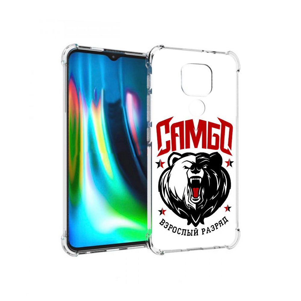 

Чехол MyPads Tocco для Motorola Moto G9 Play Единоборства Самбо медведь (PT227081.347.75), Прозрачный, Tocco