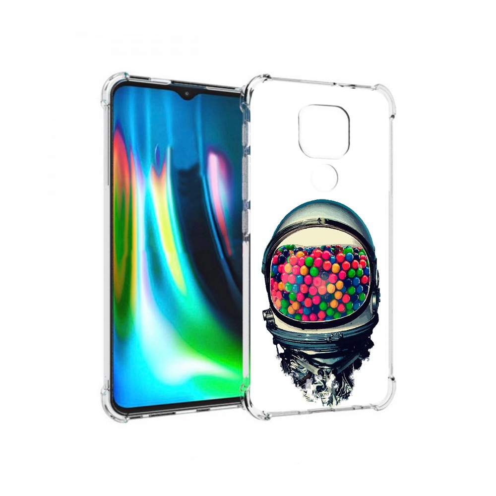 

Чехол MyPads Tocco для Motorola Moto G9 Play шлем космонавта (PT227081.347.700), Прозрачный, Tocco