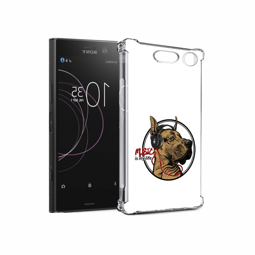 

Чехол MyPads Tocco для Sony Xperia XZ1 музыкальная собака (PT77229.221.490), Прозрачный, Tocco