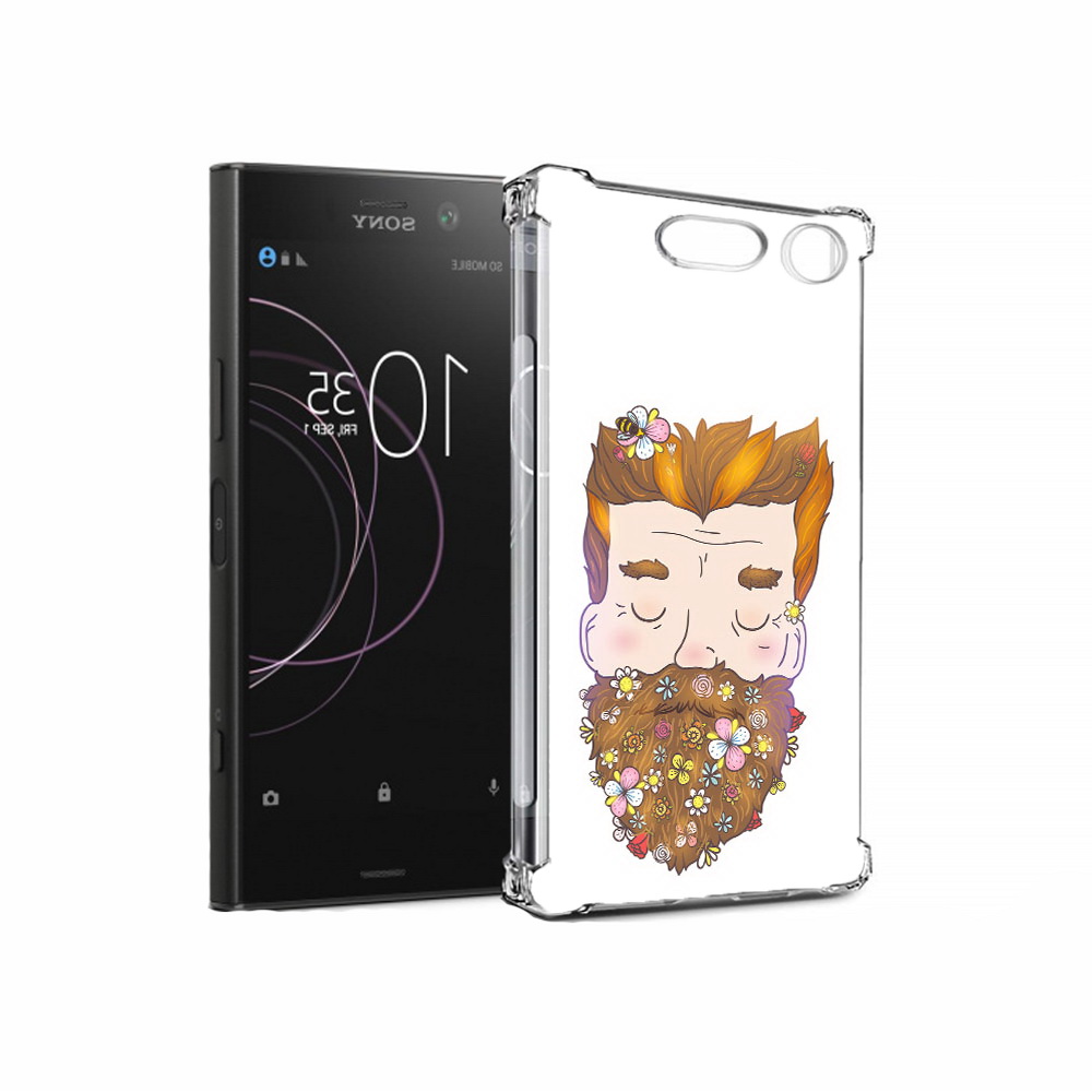

Чехол MyPads Tocco для Sony Xperia XZ1 мужчина с цветами в бороде (PT77229.221.489), Прозрачный, Tocco