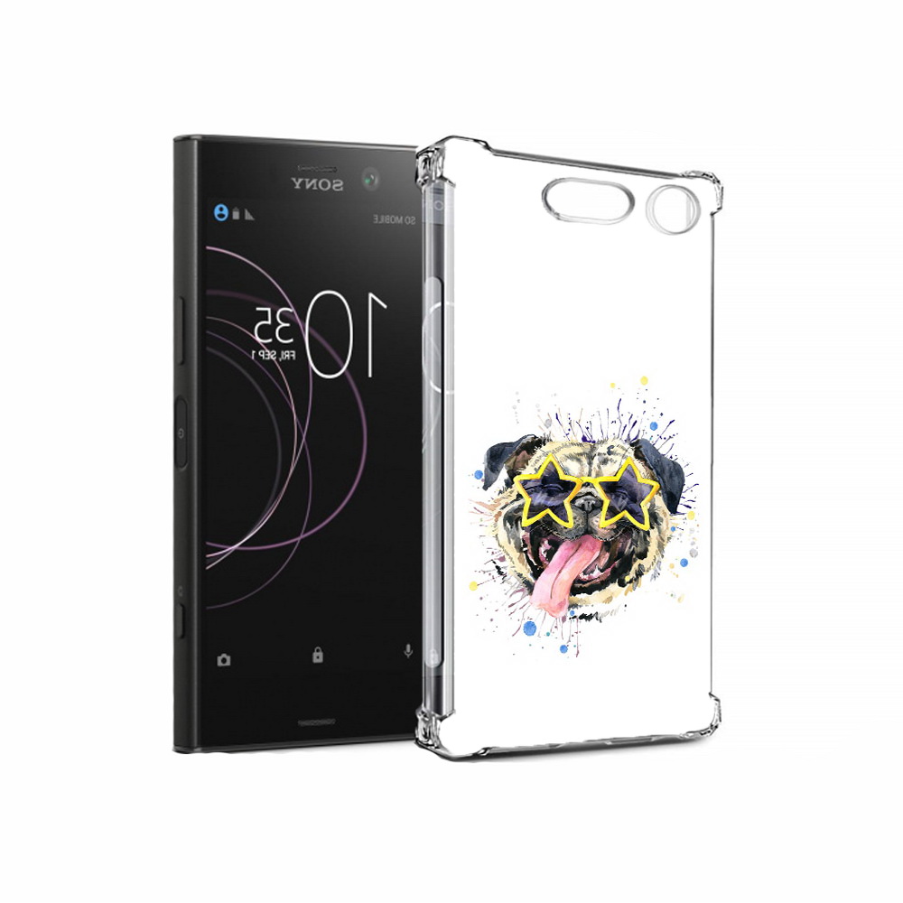 

Чехол MyPads Tocco для Sony Xperia XZ1 мопс боксер (PT77229.221.482), Прозрачный, Tocco