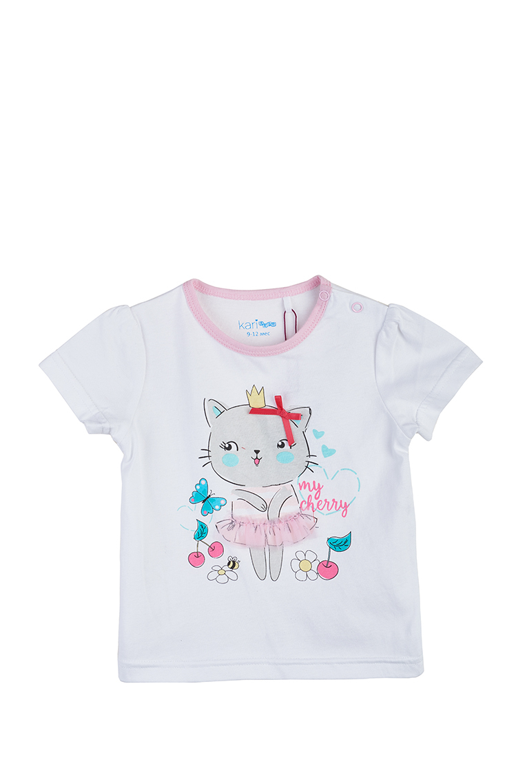 

Футболка детская Kari baby SS20B16501608 белый р.86, SS20B16501608