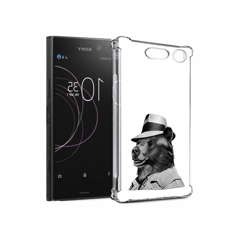 

Чехол MyPads Tocco для Sony Xperia XZ1 медведь в шляпе (PT77229.221.465), Прозрачный, Tocco