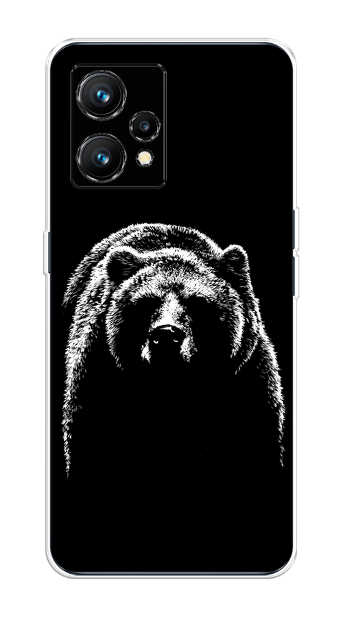

Чехол на Realme 9 4G "Медведь в ночи", Белый;черный, 257250-1