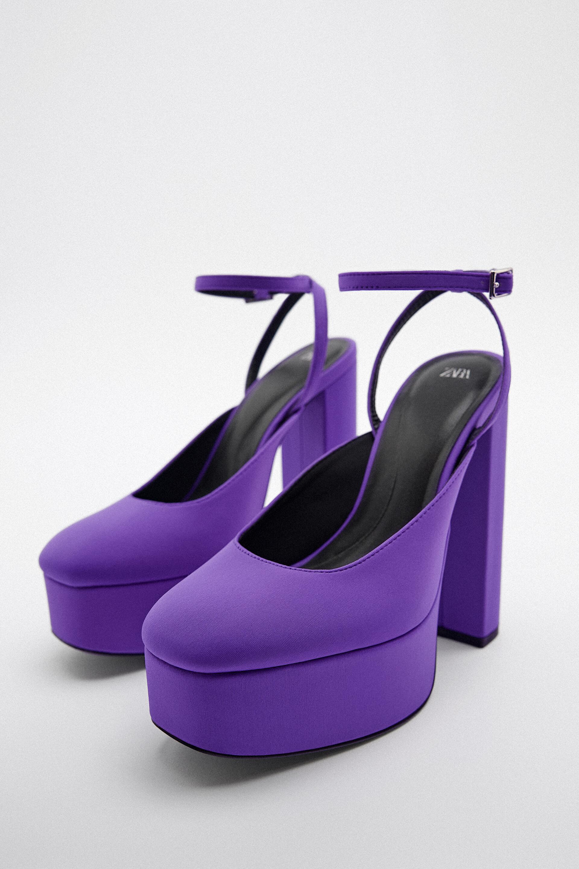 

Туфли женские ZARA 178551 фиолетовые 37 RU (доставка из-за рубежа), 178551