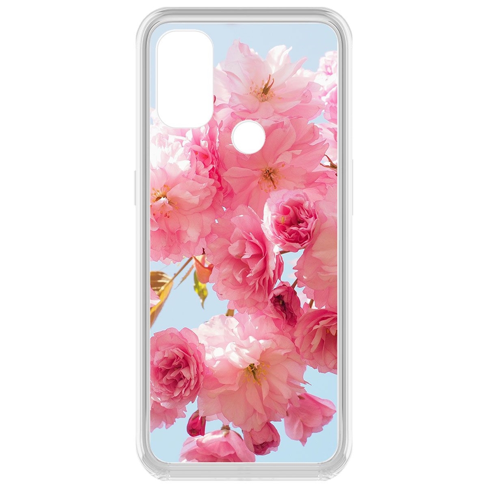 фото Чехол-накладка krutoff clear case сакура для oneplus nord n100