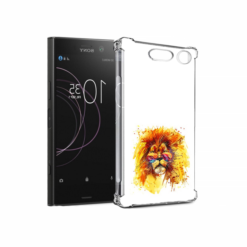 

Чехол MyPads Tocco для Sony Xperia XZ1 лев в очках (PT77229.221.436), Прозрачный, Tocco