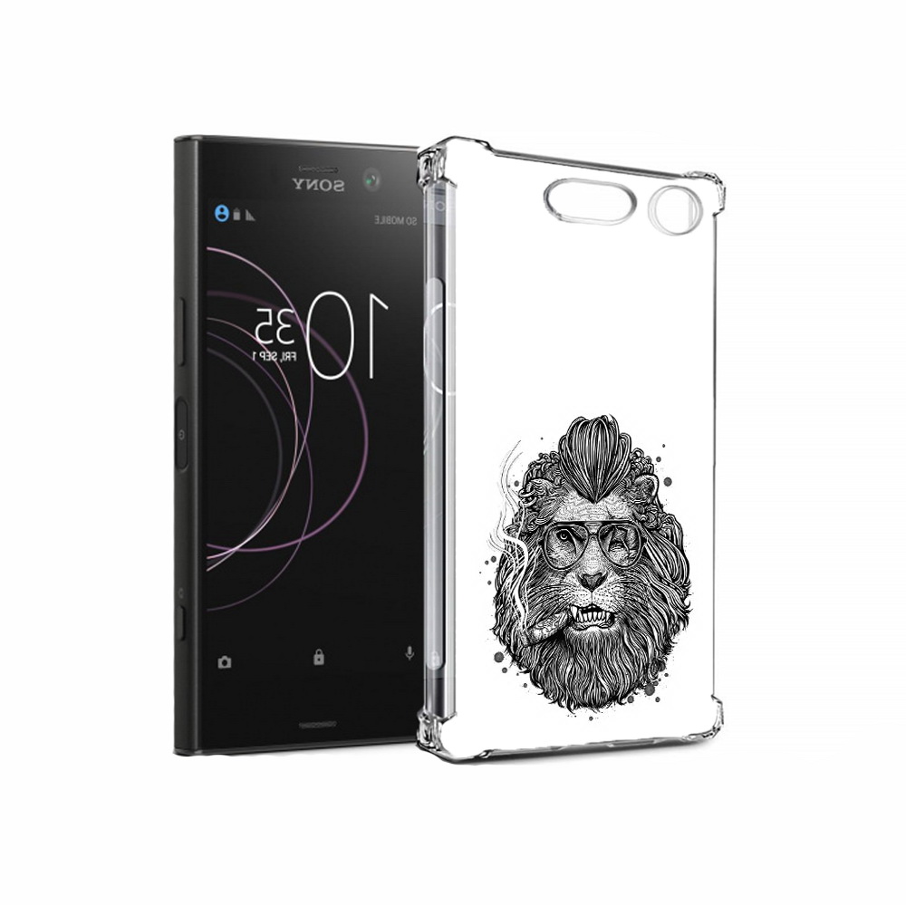 

Чехол MyPads Tocco для Sony Xperia XZ1 курящий лев (PT77229.221.432), Прозрачный, Tocco