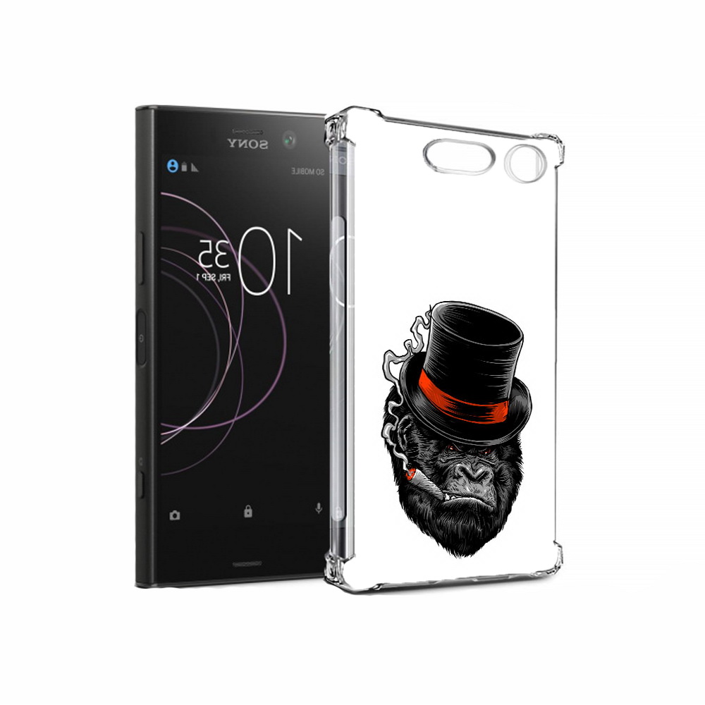 

Чехол MyPads Tocco для Sony Xperia XZ1 дизайнерская горилла (PT77229.221.431), Прозрачный, Tocco