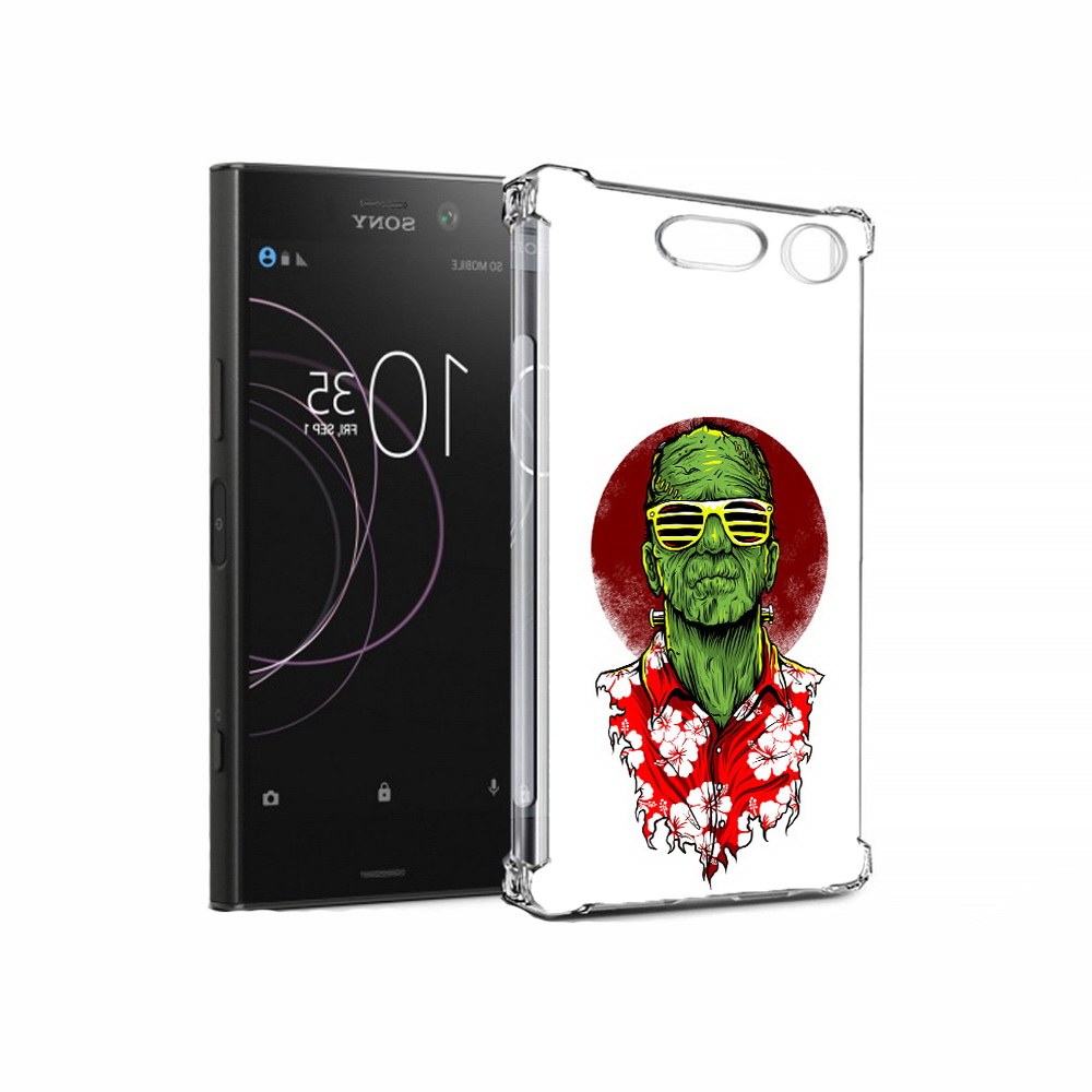 

Чехол MyPads Tocco для Sony Xperia XZ1 крутой зеленый мужчина в очках (PT77229.221.424), Прозрачный, Tocco