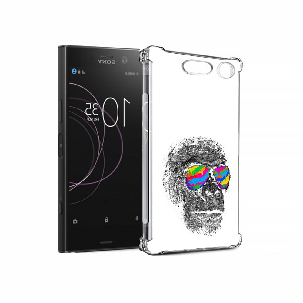 

Чехол MyPads Tocco для Sony Xperia XZ1 крутая обезьяна в очках (PT77229.221.422), Прозрачный, Tocco