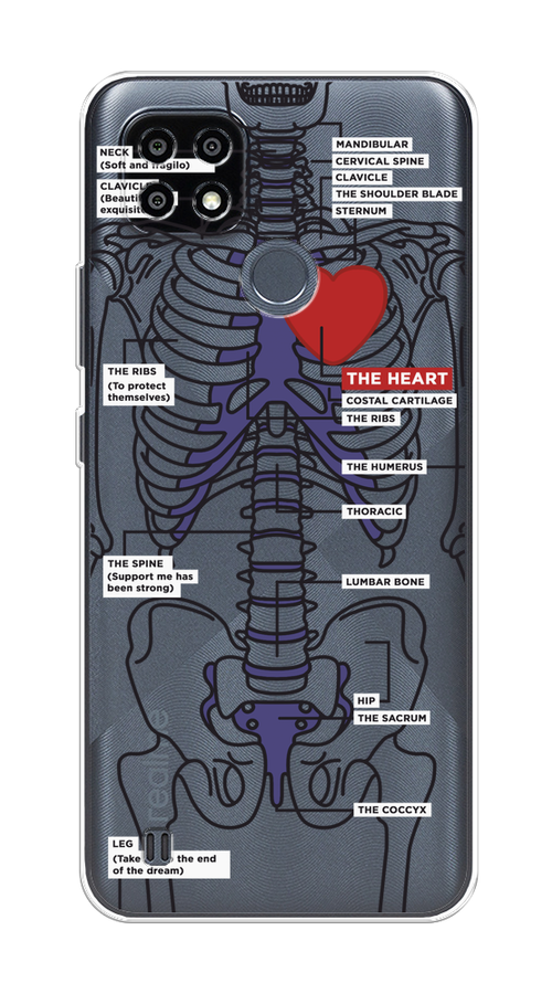 

Чехол на Oppo Realme C21Y/C25Y "Скелет человека", Прозрачный;синий;красный, 256850-1