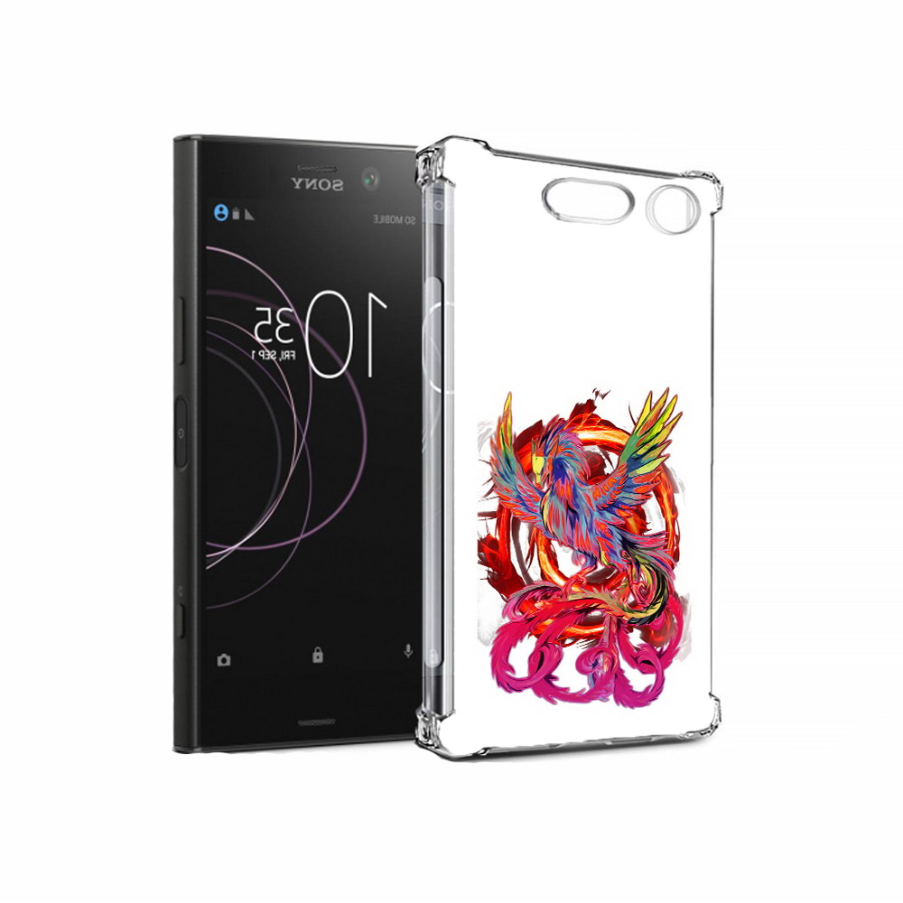 

Чехол MyPads Tocco для Sony Xperia XZ1 красочный феникс (PT77229.221.414), Прозрачный, Tocco