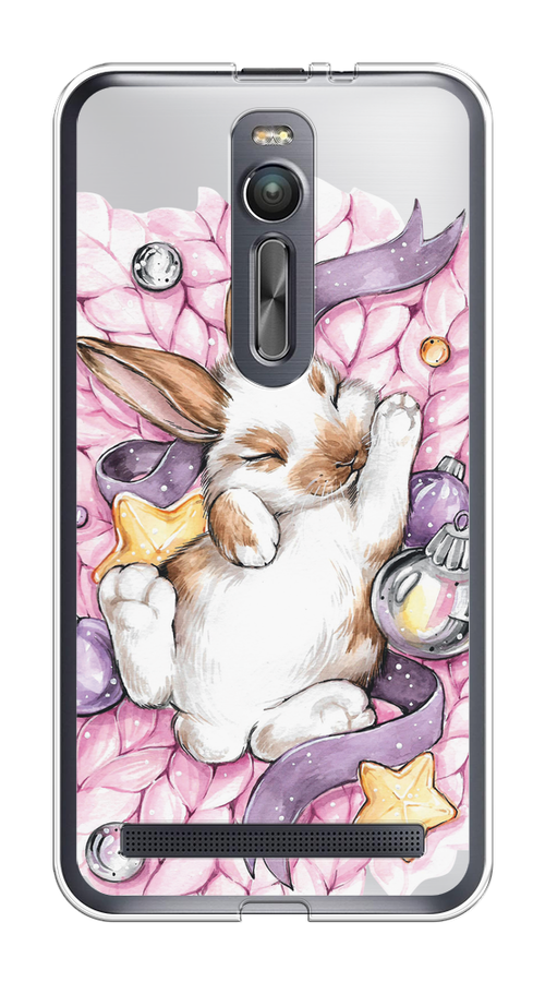 

Чехол на Asus Zenfone 2 ZE550ML "Кролик спит", Розовый;белый, 40550-5