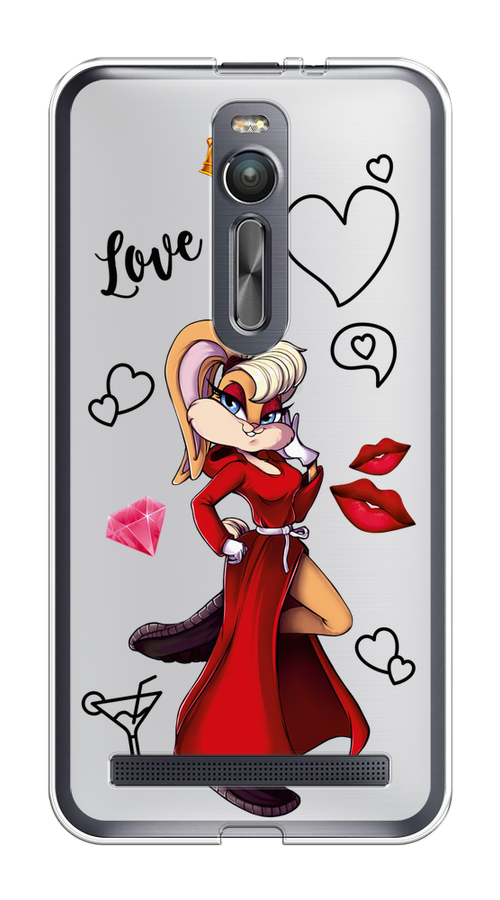 

Чехол на Asus Zenfone 2 ZE550ML "Rich Lola Bunny", Красный;бежевый;оранжевый, 40550-6