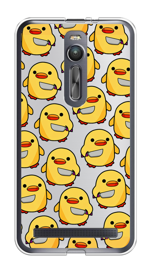 

Чехол на Asus Zenfone 2 ZE550ML "Утка с ножом", Прозрачный;желтый;оранжевый, 40550-1