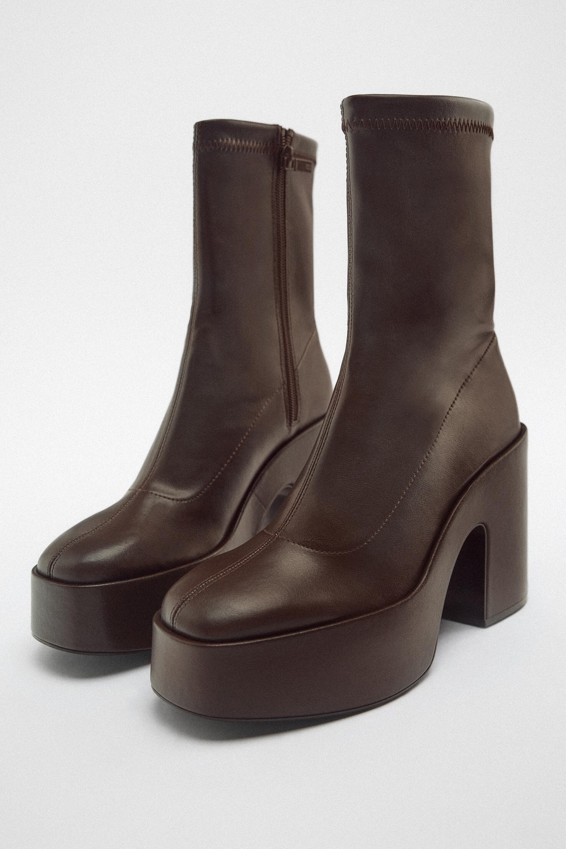 

Ботильоны женские ZARA 192655 коричневые 36 RU (доставка из-за рубежа), 192655