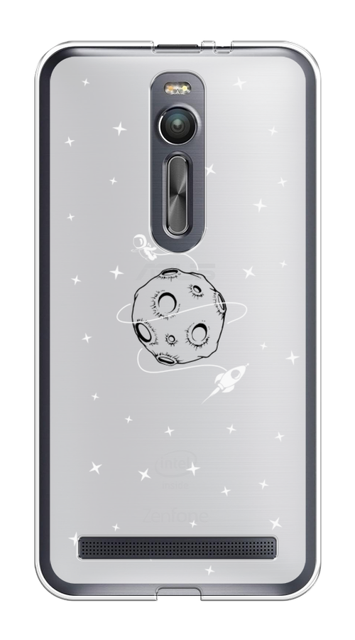 

Чехол на Asus Zenfone 2 ZE550ML "Полет вокруг луны", Белый;серый;черный, 40550-2