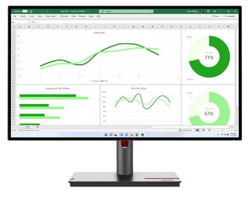 

27" Монитор Lenovo Black 60Hz 2560x1440 IPS, Черный, ThinkVision P27q-30