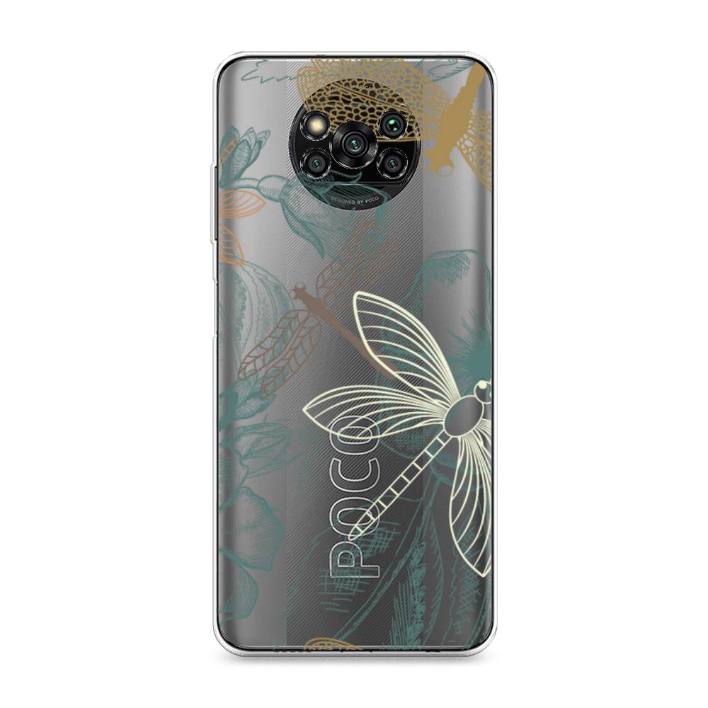 

Чехол Awog на Poco X3/X3 Pro "Тени стрекоз", Разноцветный, 310650-8