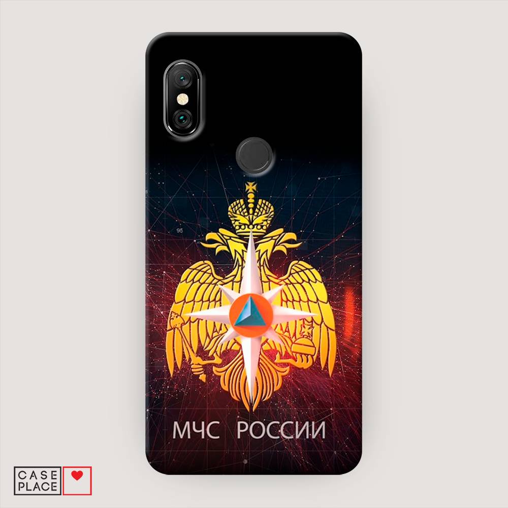 фото Пластиковый чехол "мчс россии" на xiaomi redmi note 6 pro awog