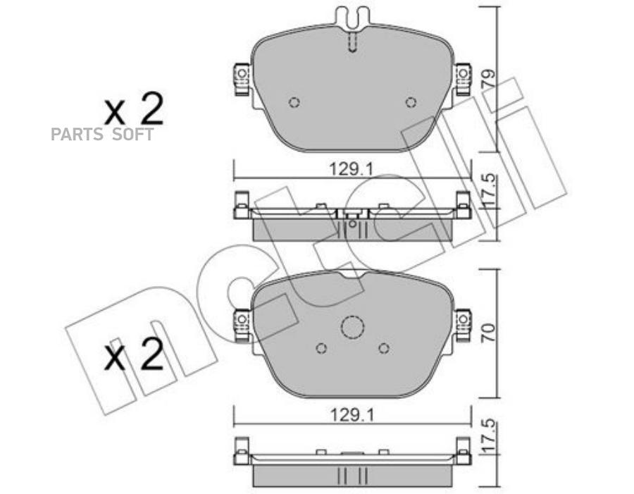 

Колодки тормозные METELLI 2211380
