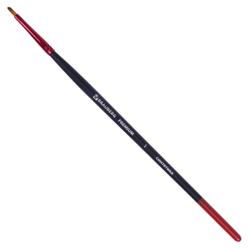 

Кисть BRAUBERG PREMIUM синтетика, плоская № 1 30 шт, Разноцветный
