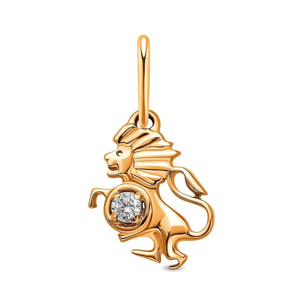 

Подвеска из красного золота 585Gold 603004743, фианит, 603004743