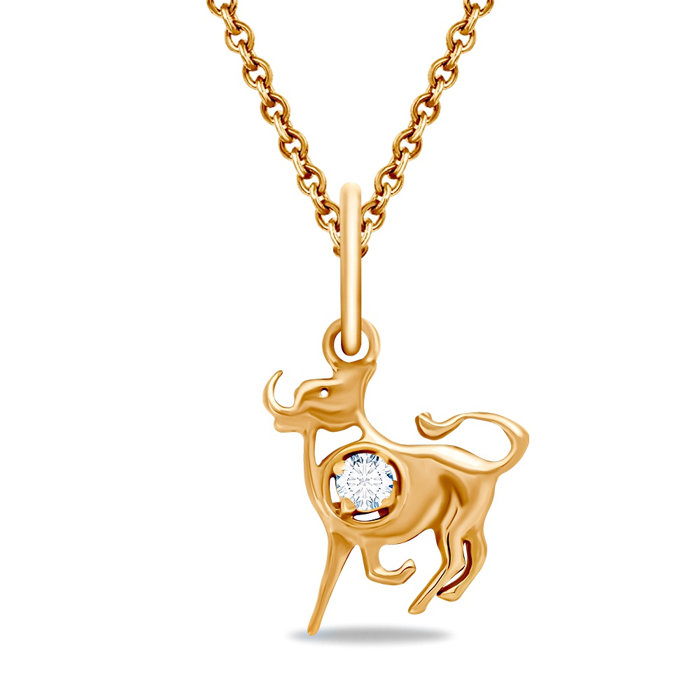 

Подвеска из красного золота 585Gold 603004703, фианит, 603004703