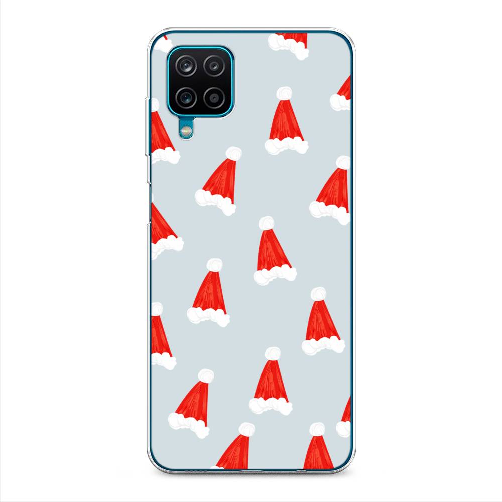 

Чехол для Samsung Galaxy A12/M12 "Новогодние шапочки", Белый;красный;серый, 2101650-5