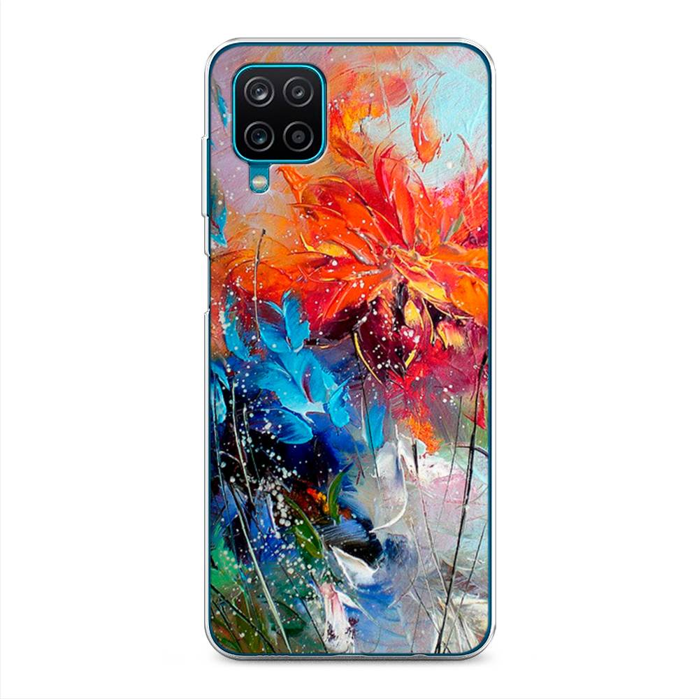 

Чехол на Samsung Galaxy A12/M12 "Абстрактные цветы", Оранжевый;синий, 2101650-4