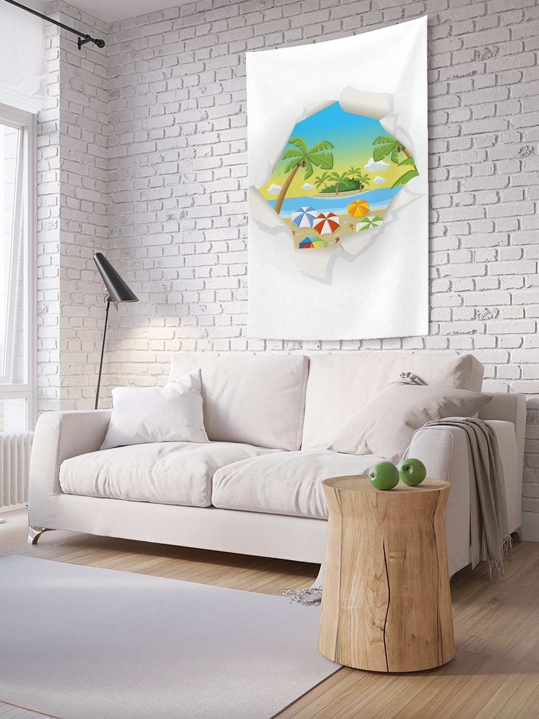 

Вертикальное фотопанно на стену JoyArty Подсмотренный пляж 150x200 см, Подсмотренный пляж