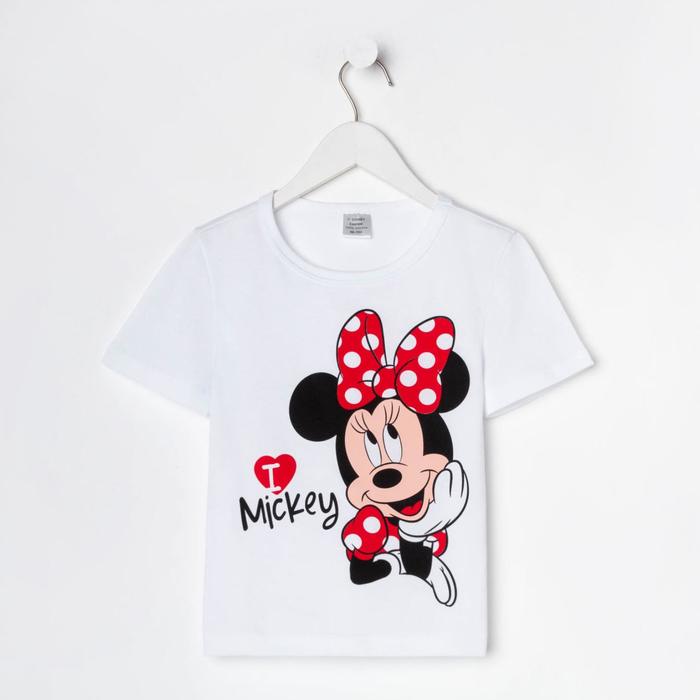 

Футболка "Minnie 2", Минни Маус, р. 28, рост 86-92 см, белый, Минни Маус