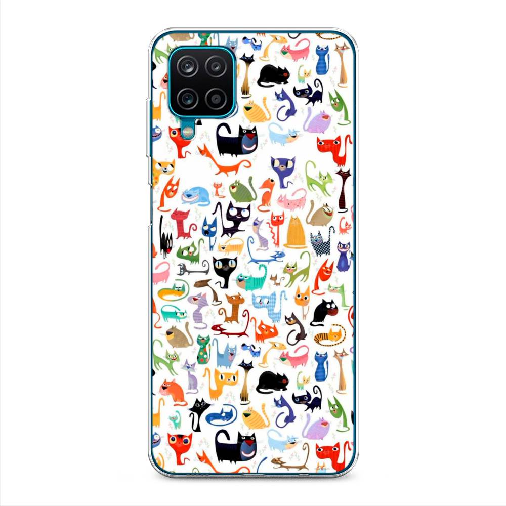 

Чехол на Samsung Galaxy A12/M12 "Цветные коты", Разноцветный, 2101650-1