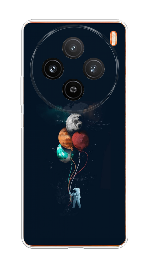 

Чехол на Vivo X100 "Космонавт с шариками", Разноцветный, 2611750-1