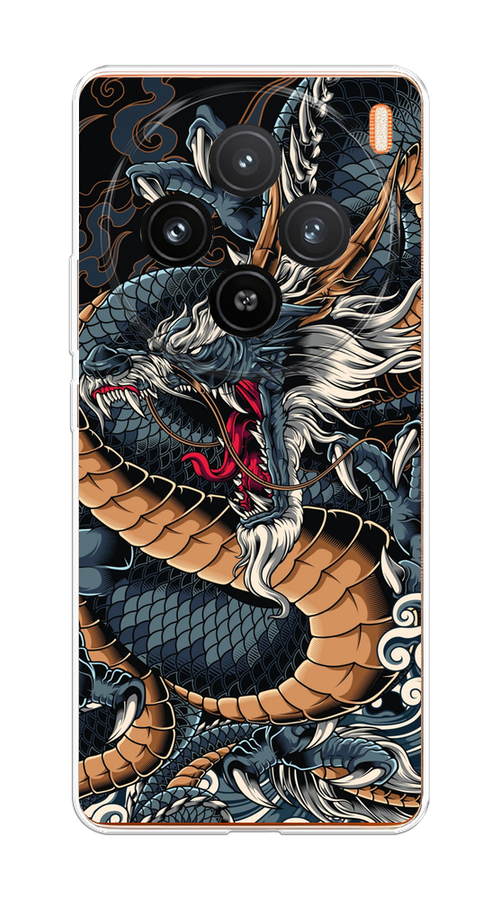 

Чехол на Vivo X100 "Japanese Dragon", Коричневый;черный;синий, 2611750-1