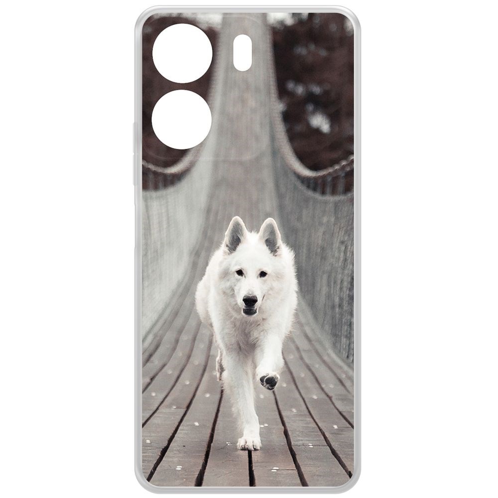 

Чехол-накладка Krutoff Clear Case Пес на мосту для Xiaomi Redmi 13C, Прозрачный