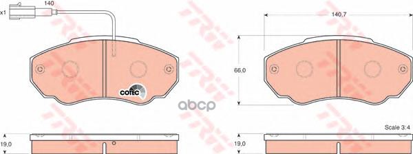 

Колодки дисковые п. peugeot boxer, fiat ducato 02> Gdb1517 =960 01=221947