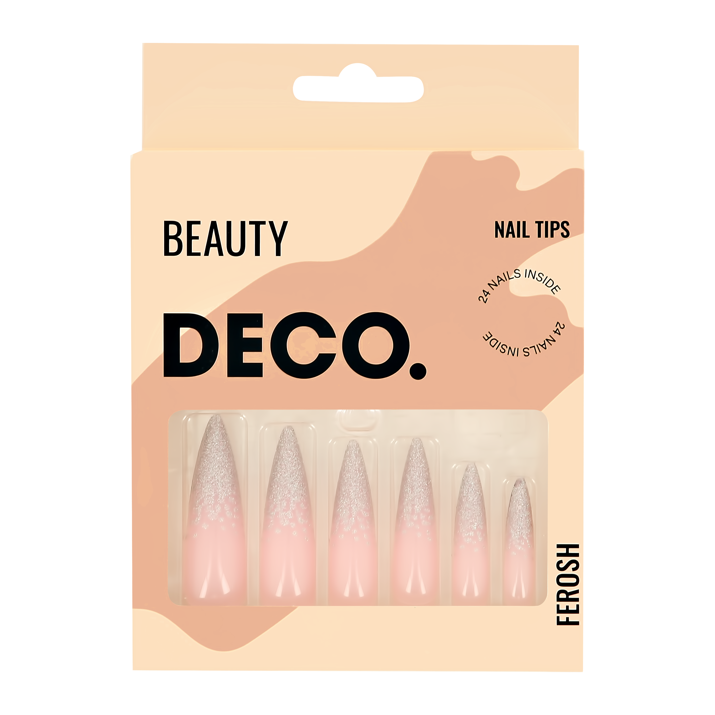 фото Набор накладных ногтей `deco` ferosh sparkle ombre (24 шт + клеевые стикеры 24 шт)