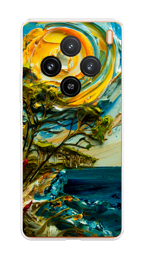 

Чехол на Vivo X100 "Солнце живопись", Желтый;синий, 2611750-1
