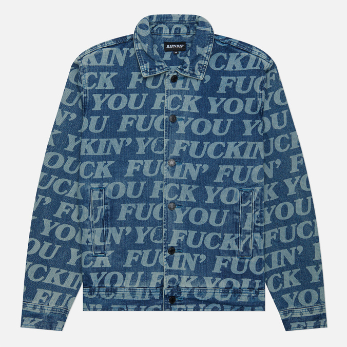 Мужская джинсовая куртка Ripndip Fuckin Fuck Denim синий, Размер M