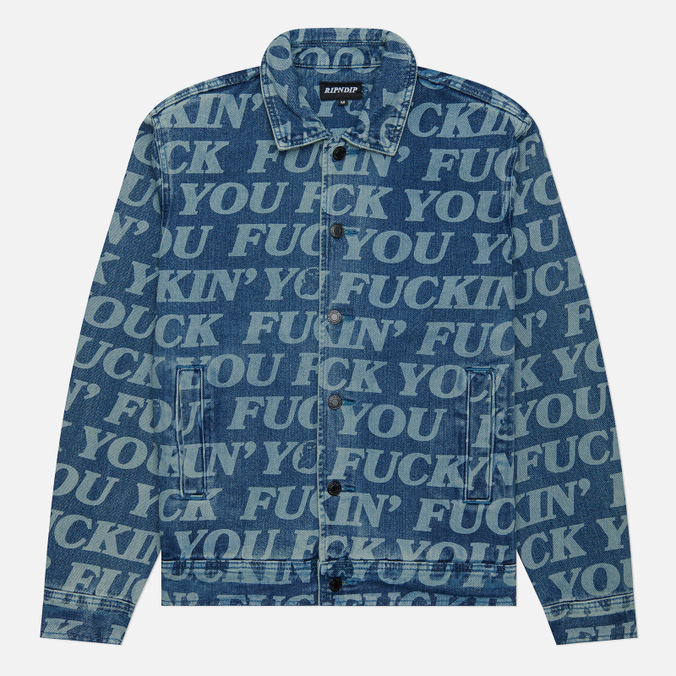 Мужская джинсовая куртка Ripndip Fuckin Fuck Denim синий, Размер S