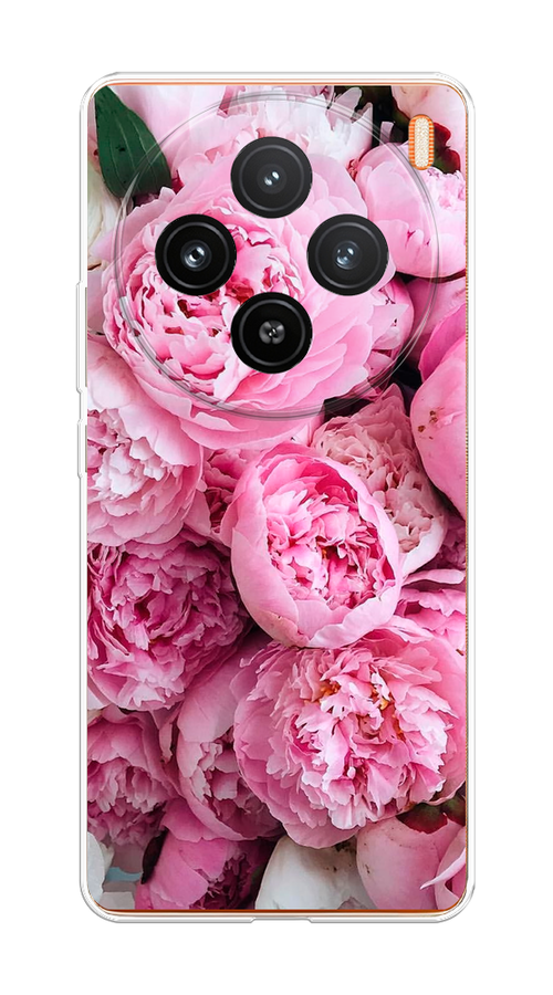 

Чехол на Vivo X100 "Розовые пионы", Бежевый;розовый, 2611750-1