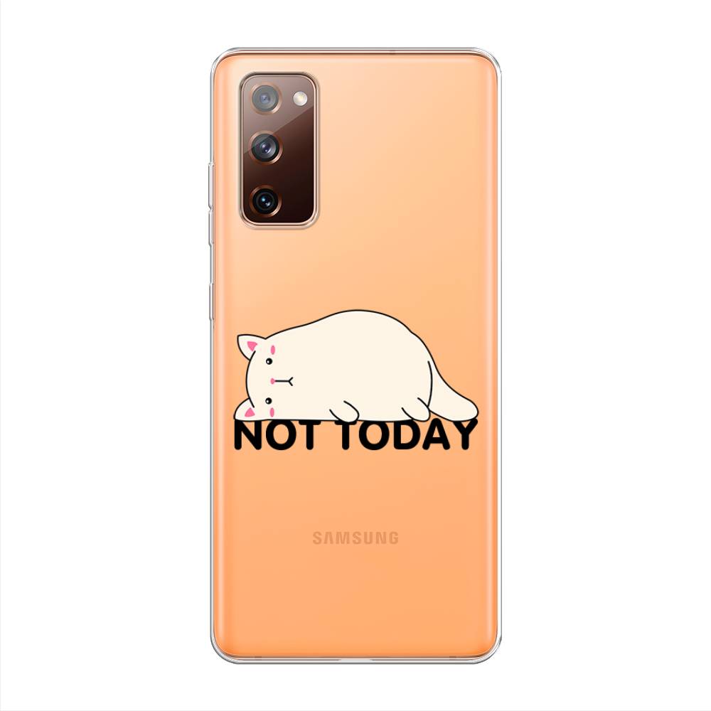 

Чехол на Samsung Galaxy S20 FE "Cat not today", Белый;розовый;черный, 2101350-1