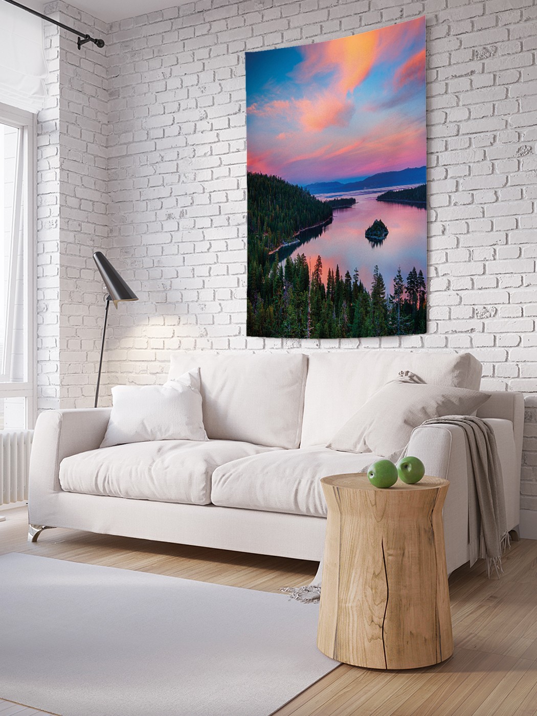 

Вертикальное фотопанно на стену JoyArty Озеро с островком 150x200 см, Озеро с островком
